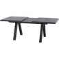 Preview: Tirana Ausziehtisch 160/200x90cm matt anthrazit / wood-grey Alu, Keramik wood grey
