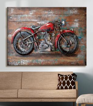 Metall Bild Alte Liebe auf Holz (BxHxL) 80 cm x 120 cm x 6 cm Handarbeit