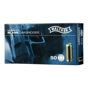 WALTHER KNALLPATRONE 9MM PAK 50 STK MESSINGHÜLSE