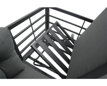 Loungeset Elba Aluminium 5-Sitzer 3-teilig anthrazit matt