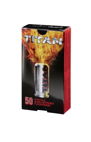 Perfecta Titan Platzpatronen 9 mm P.A.K. 50 St. Stahlhülse
