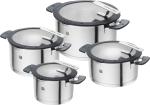 ZWILLING Simplify Kochtopf-Set 4-teilig, Mit Ausgießfunktion, Stay-Cool-Griffe, Induktionsgeeignet, Edelstahl, Silber